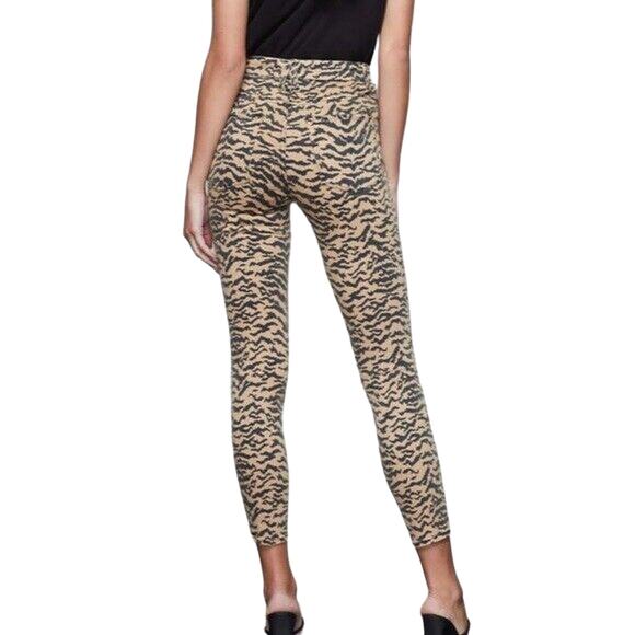 GOOD AMERICAN NEW $159 Good Waist Crop Skinny Jean in Zebra Size 2 - Picture 4 of 4